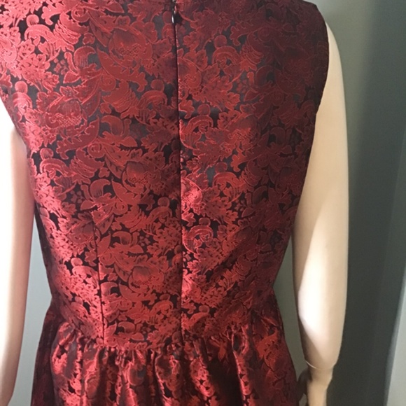 Red and Black Jacquard Party Dress NWOT - Picture 5 of 5
